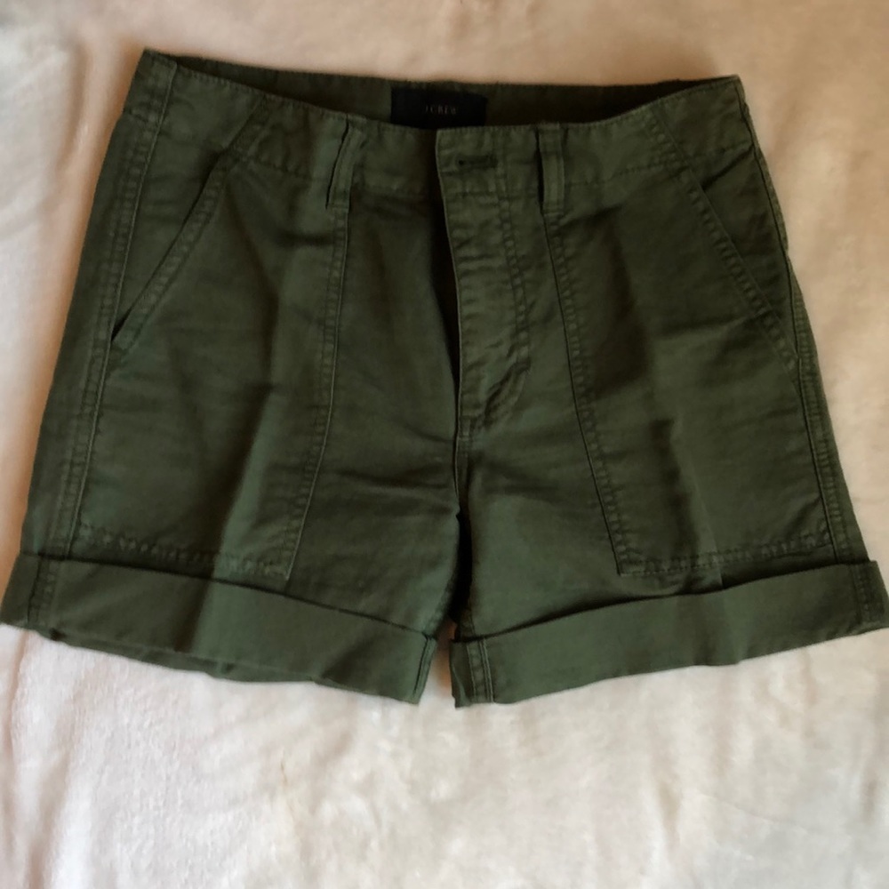 J. Crew army green cargo shorts